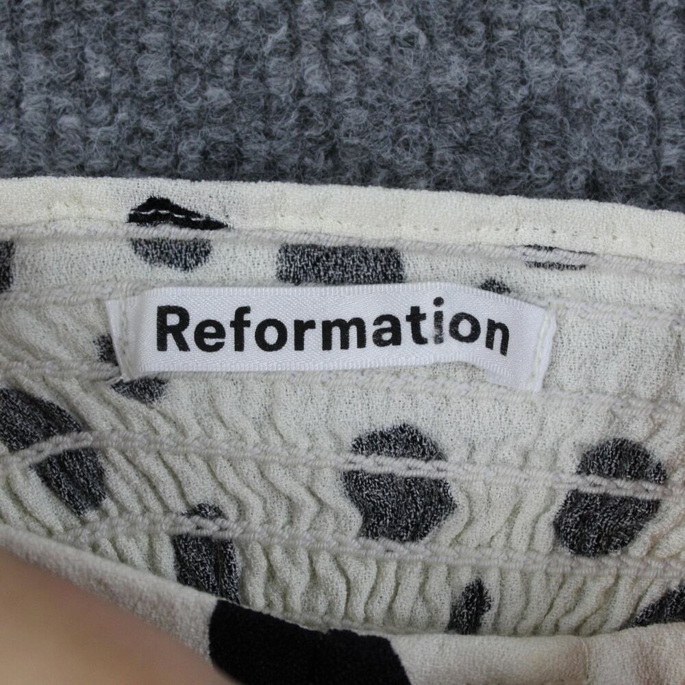 Reformation Top 2 Reign Top Ink Blot Print Sweetheart Neckline Polka Dot Bustier - Picture 8 of 15